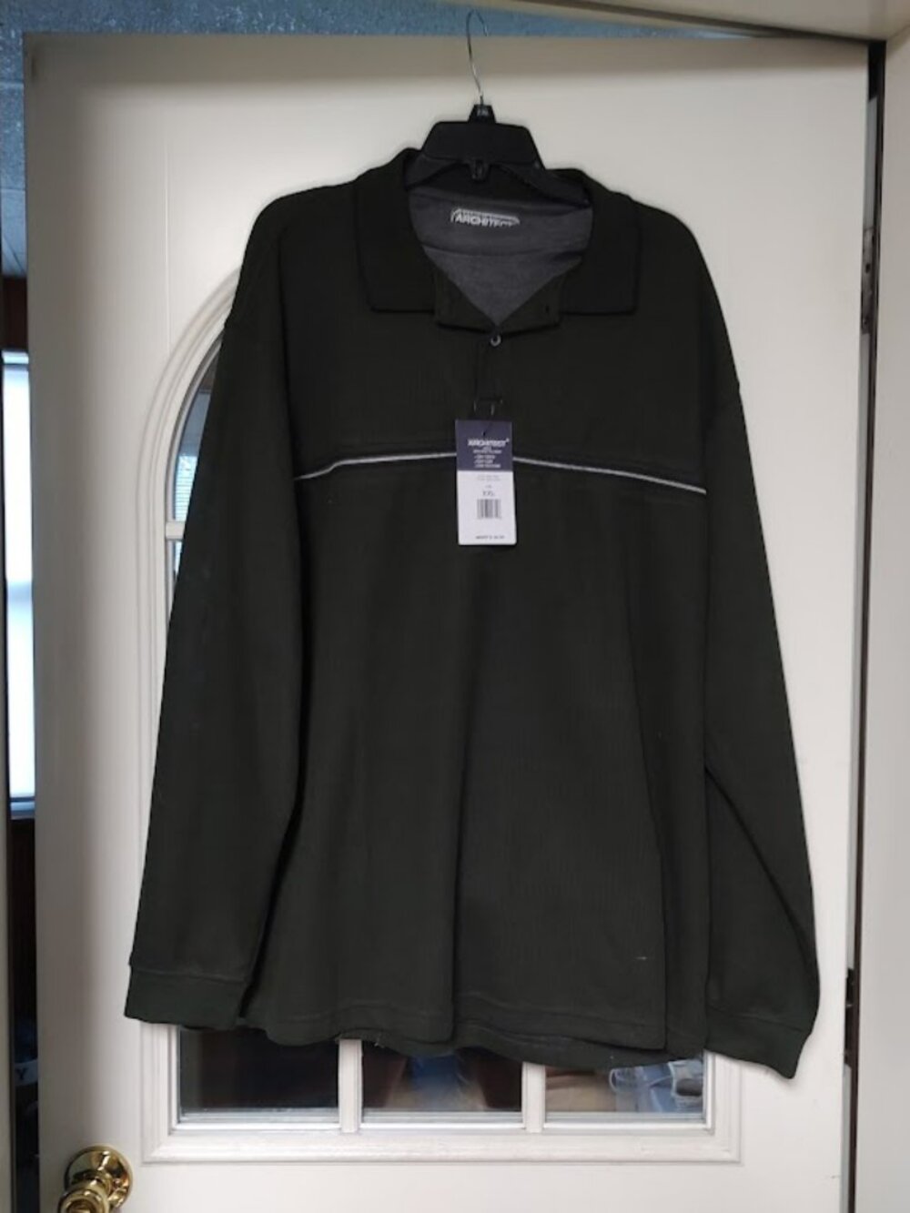New Architect Easy Care Sioux Olive Polo With Built In Crew Men's XXL